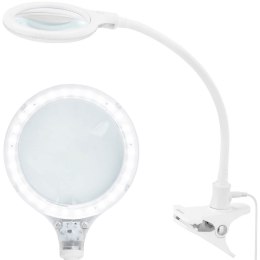 Lampa kosmetyczna warsztatowa powiększająca 5 dioptrii 30x LED śr. 125 mm