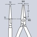 KNIPEX SZCZYPCE TNĄCE PÓŁOKRĄGŁE 200MM