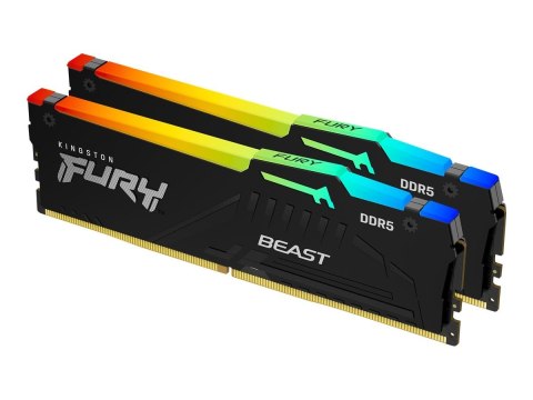 Kingston Kingston Fury Beast 16GB DDR5, 6000 MHz, CL36, 288-Pin, DIMM Kit (8GB x 2) Kingston