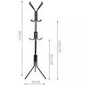 ND12_17646 Wieszak stojący 170cm - czarny Ruhhy 23815 5900779951440