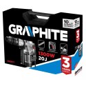 GRAPHITE MŁOT WYBURZENIOWY KUJĄCY SDS MAX 1300W, UDAR 20J WALIZKA