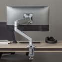 Uchwyt do monitora aluminiowy ze sprężyną gazową Ergo Office, podwójne ramię, vesa 75x75/100x100, 17"-32" 10 kg srebrny, ER-447