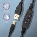 Kabel Axagon ADR-215B USB 2.0 A-M -> B-M aktywny kabel repeater 15m Czarny