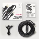 Kabel Axagon ADR-215B USB 2.0 A-M -> B-M aktywny kabel repeater 15m Czarny