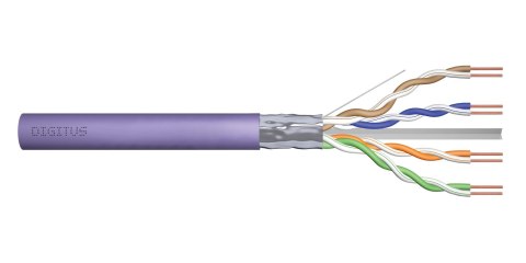 Kabel instalacyjny DIGITUS kat.6, F/UTP, Dca, AWG 23/1, LSOH, 50m, fioletowy