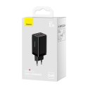 Ładowarka sieciowa Baseus GaN 5 Pro Fast Charger CCGP120201 65W 1x USB-A 2x USB-C PD 3.0 QC 4.0 + kabel USB-C