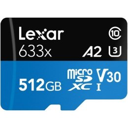 Lexar Lexar | High-Performance 633x | UHS-I | 512 GB | MicroSDXC | Flash memory class 10