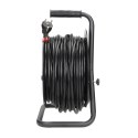 Przedłużacz bębnowy, 4 gniazda 2P+Z (schuko), kabel PVC H05VV-F 3x1,5mm?, długość - 50m, STAŁE GNIAZDA, termik, przesłony torów 