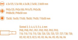 Zestaw wkrętaków i końcówek wkrętakowych, 58 szt.