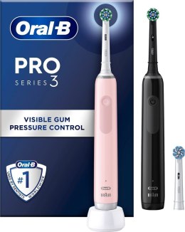 Oral-B Pro 3 3900N Gift Edition Dorosły Obrotowo-pulsacyjna szczoteczka do zębów Czarny, Różowy