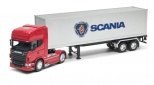 WELLY TRUCK Z PRZYCZ.1:32 SCANIA V8 R730