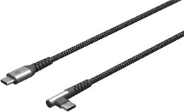 Goobay Goobay | 64659 Kabel tekstylny USB-C do USB-C z metalowymi wtyczkami, 1 m | USB-C do USB-C