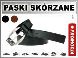 D6/S Pasek DAMSKI SKÓRZANY 3cm Wąski SZEROKI 2 KOL