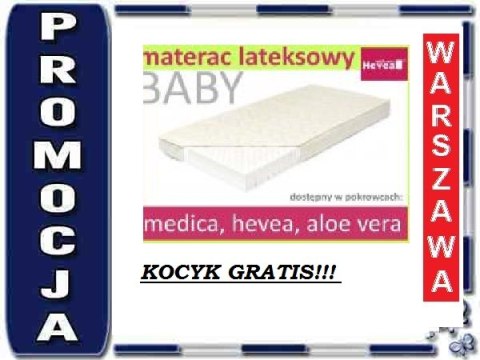 HEVEA BABY MATERAC LATEKSOWY 140/70 KOCYK GRATIS!