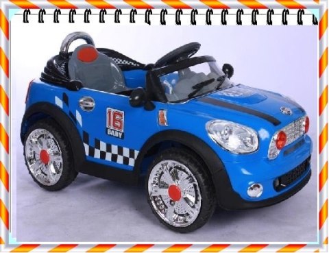 KX8004 Samochód mini cooper duży dla dzieci 10aH niebieski