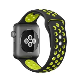 ND38_CRG-44DSB-YLW Crong Duo Sport Band - Pasek do Apple Watch 42/44 mm (czarny/limonkowy)