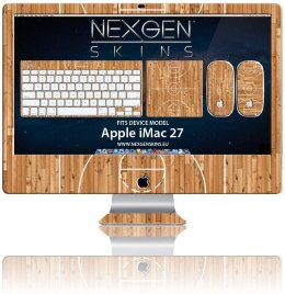 ND38_IMAC270029 Nexgen Skins - Zestaw skórek na obudowę z efektem 3D iMac 27 (Hardwood Classic 3D)