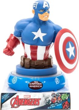 ND17_ZB-134623 Lampka nocna 3D 25cm Captain America Avengers MV15911 Kids Euroswan