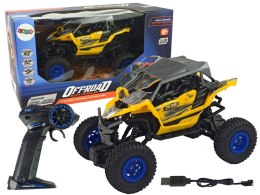 ND24_9389 Terenowe Auto Off- Road Zdalnie Sterowane 2,4 GHz 1:16 Żółte 5904204754057