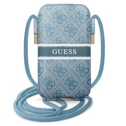 ND38_GUPHM4GDBL Guess 4G Printed Stripe Pouch - Torebka na telefon S/M max 6.1 (niebieski)