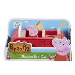 ND17_ZB-138520 Peppa Pig - Drewniany samochód z figurką Świnka Peppa 07208