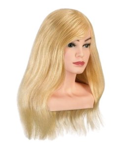 KX6961_1 Głowa fryzjerska treningowa naturalne włosy blond