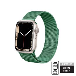 ND38_CRG-40MST-GRN Crong Milano Steel ? Pasek ze stali nierdzewnej do Apple Watch 38/40/41 mm (zielony)