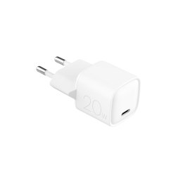 ND38_FCMTCUSBC20WPD1WHI PURO Super Mini Fast Wall Charger - Szybka mini ładowarka sieciowa USB-C Power Delivery 20W (biały)