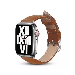 ND38_CRG-40NOB-MKA Crong Noble Band - Pasek z naturalnej skóry do Apple Watch 38/40/41 mm (Mokka)