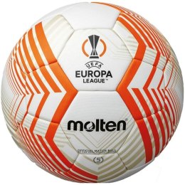 ND05_P9269-5 F5U5000-23 Piłka nożna Molten Fifa Official UEFA Europa League Acentec biało-pomarańczowa F5U5000-23 r.5