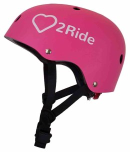 ND31_J13_014_2_9 Kask rowerowy dla dzieci HEART BIKE - Love 2 RIDE rozm.S 50-54 cm z lampką LED i klipsem magnetycznym Candy Pin