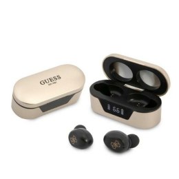 ND38_GUTWST31ED Guess True Wireless Earphones BT5.0 5H - Słuchawki TWS + etui ładujące (złoty)