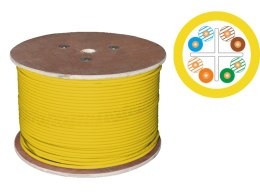 Kabel U/UTP kat.6 LSOH 4x2x23AWG B2ca 500m (ŻÓŁTA powłoka) 25 lat gwarancji, badanie jakości laboratorium INTERTEK (USA) ALANTEC