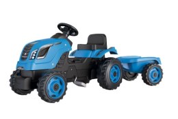 SMOBY traktor z przyczepą XL niebieski 710129