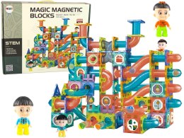 ND24_14635 Magiczne Klocki Magnetyczne Zjeżdżalnia Dla Kulek Budowle 3D 268 Elementów 5905515350907