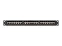 LANBERG PATCH PANEL 24 PORT 1U 19" KAT.6A FTP CZARNY PPSA-1024-B