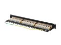 LANBERG PATCH PANEL 24 PORT 1U 19" KAT.6A FTP CZARNY PPSA-1024-B