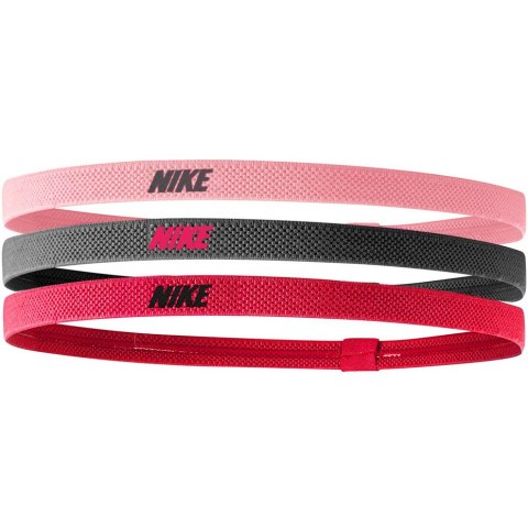 ND05_O2680 N1004529658OS Opaski na głowę Nike Elastic 2.0 3 szt. różowa, fioletowa, j.różowa N1004529658OS