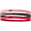 ND05_O2680 N1004529658OS Opaski na głowę Nike Elastic 2.0 3 szt. różowa, fioletowa, j.różowa N1004529658OS