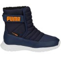 ND05_B21606-30 380745 06 Buty dla dzieci Puma Nieve WTR AC PS granatowe 380745 06 r.30