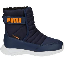 ND05_B21606-30 380745 06 Buty dla dzieci Puma Nieve WTR AC PS granatowe 380745 06 r.30