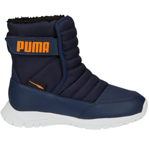 ND05_B21606-32 380745 06 Buty dla dzieci Puma Nieve WTR AC PS granatowe 380745 06 r.32