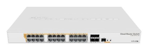 Mikrotik CRS328-24P-4S+RM łącza sieciowe Zarządzany L2/L3 Gigabit Ethernet (10/100/1000) Obsługa PoE 1U Biały