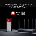 Mercusys MR47BE router bezprzewodowy 2.5 Gigabit Ethernet Trójpasmowy (2,4 GHz / 5 GHz / 6 GHz) Czarny