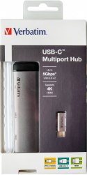 Verbatim 49140 stacja dokująca USB 3.2 Gen 1 (3.1 Gen 1) Type-C