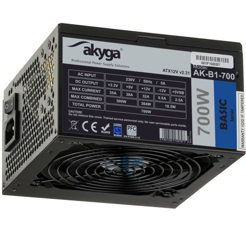 Akyga AK-B1-700BE moduł zasilaczy 700 W 24-pin ATX ATX Czarny