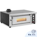 Piec do pizzy elektryczny z kamieniem szamotowym na 4 pizze śr. 33 cm 4200 W