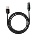 Kabel przewód Display Fast Charging Data USB-A - USB-C 66W 1m - czarny