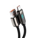 Kabel przewód Display Fast Charging Data USB-A - USB-C 66W 1m - czarny