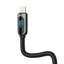 Kabel przewód Display Fast Charging Data USB-A - USB-C 66W 1m - czarny